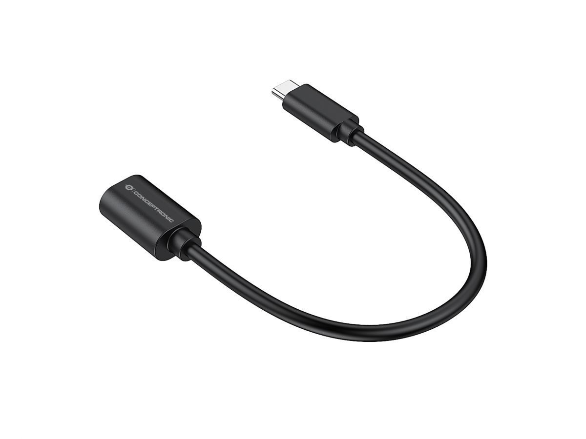 Conceptronic ABBY11B USB-C to USB-A OTG Adapter 20cm Black (2-Pack)