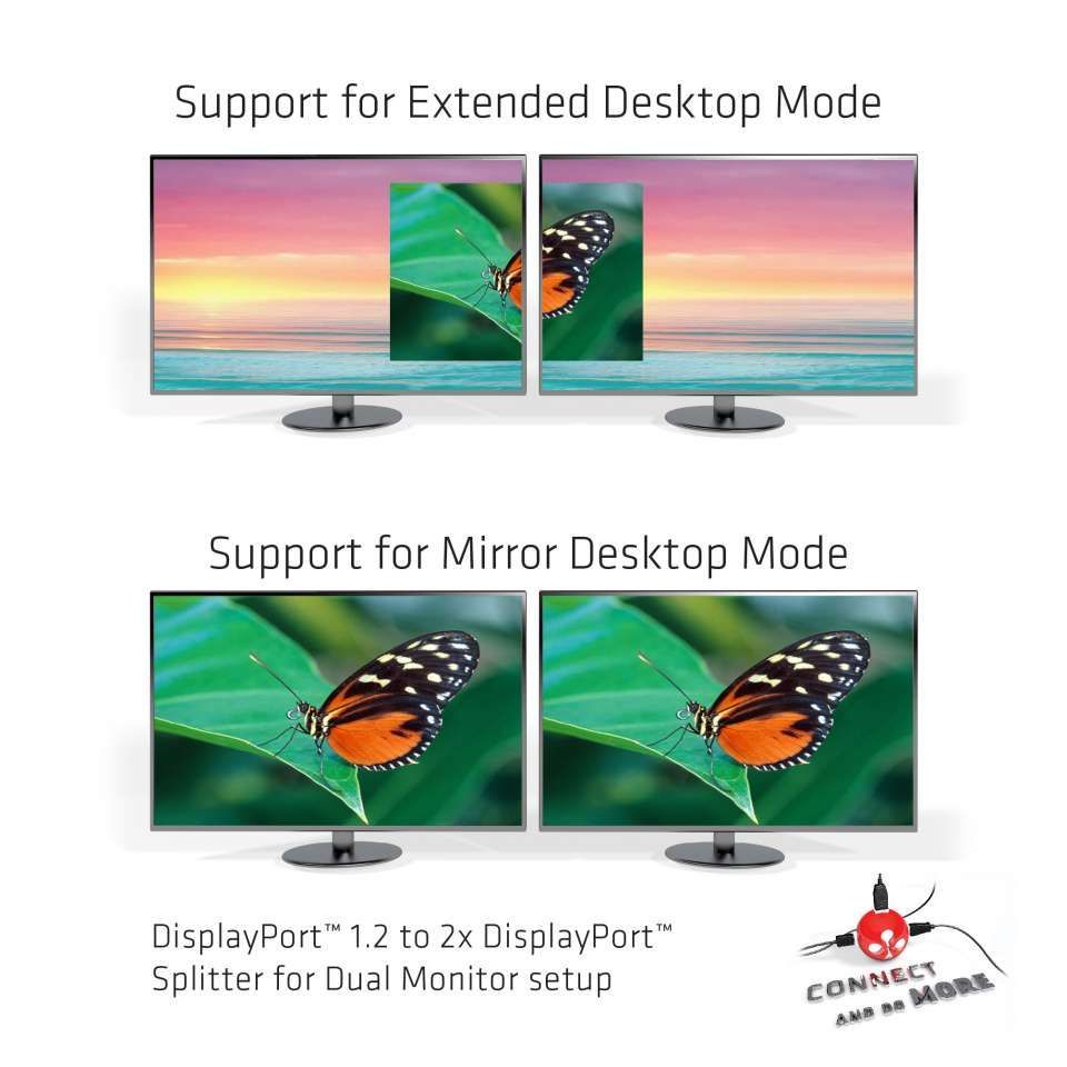 Club3D Multi Stream Transport Hub DisplayPort 1.2 Dual Monitor