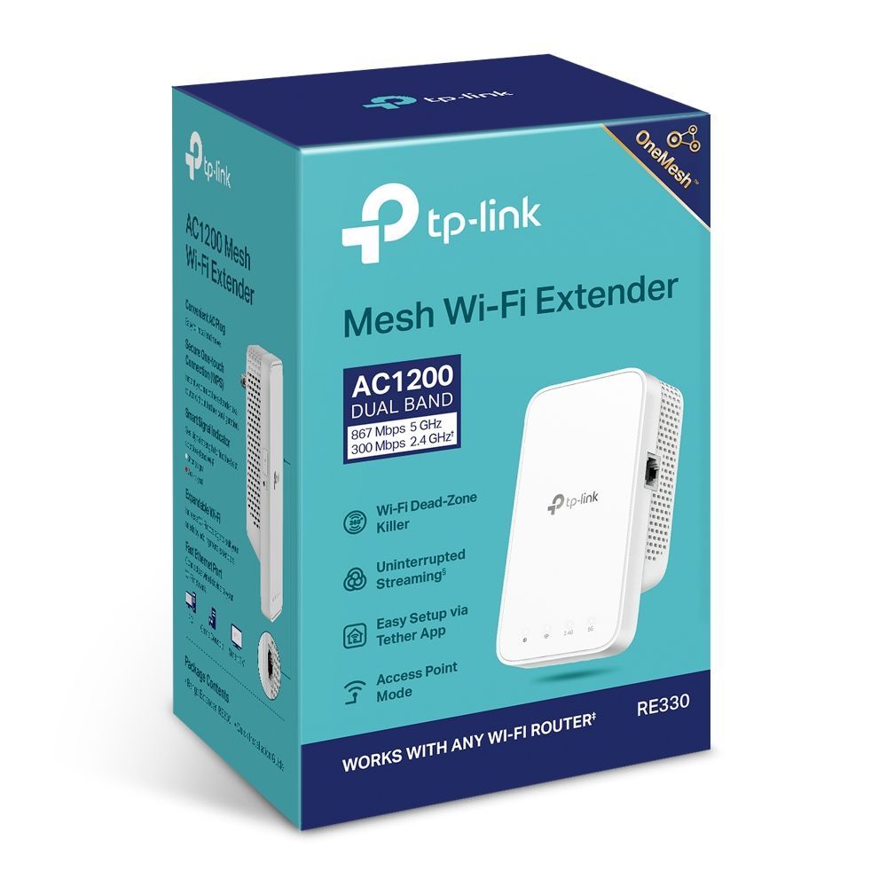 TP-Link RE330 AC1200 Mesh Wi-Fi Range Extender