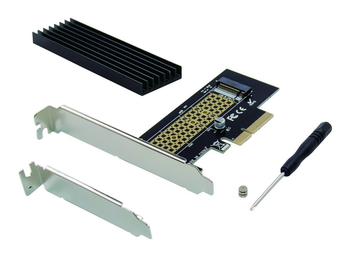 Conceptronic EMRICK05BS M.2 NVMe PCIe Card incl. Heat Sink