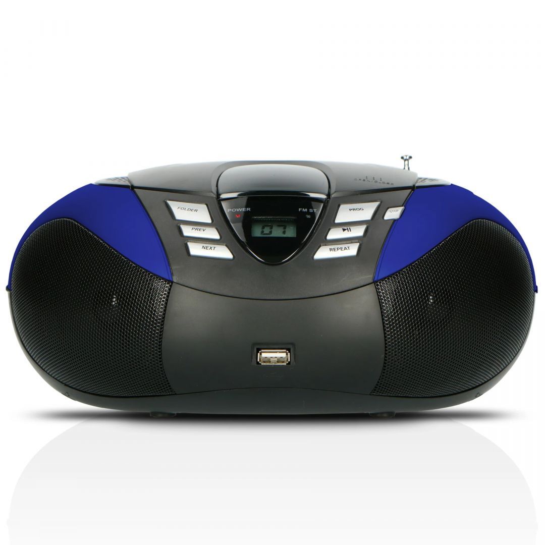 Lenco SCD-37 USB portable FM radio CD and USB player Blue