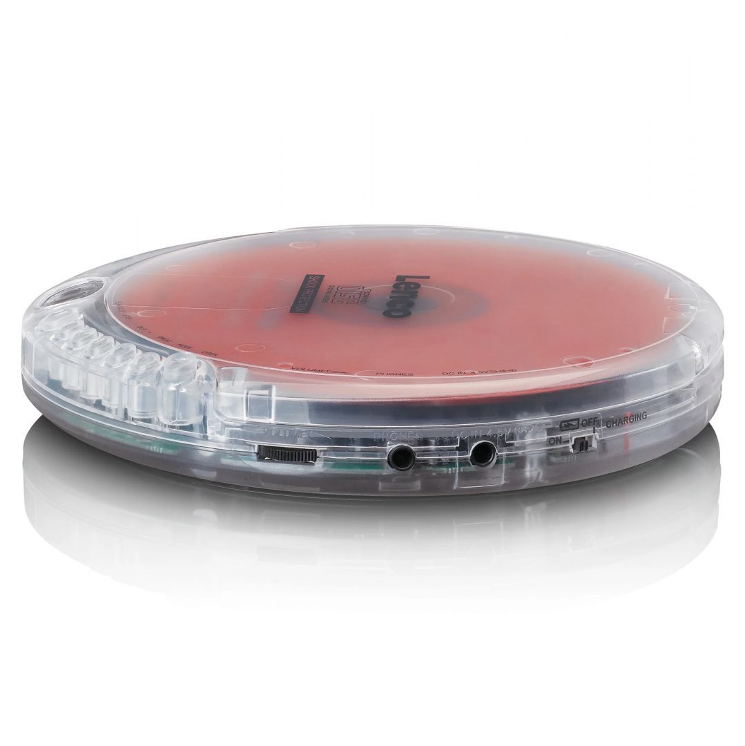 Lenco Lenco CD-202TR Portable CD-player with anti-shock Transparent