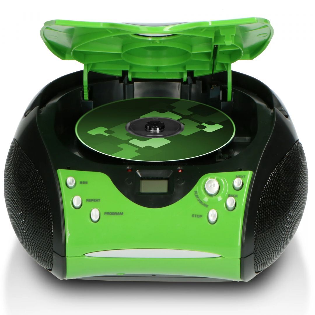 Lenco SCD-24 Portable stereo FM radio with CD player Green/Black