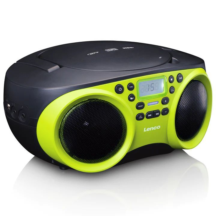 Lenco SCD-200LM radio CD player with MP3 and USB function Lime
