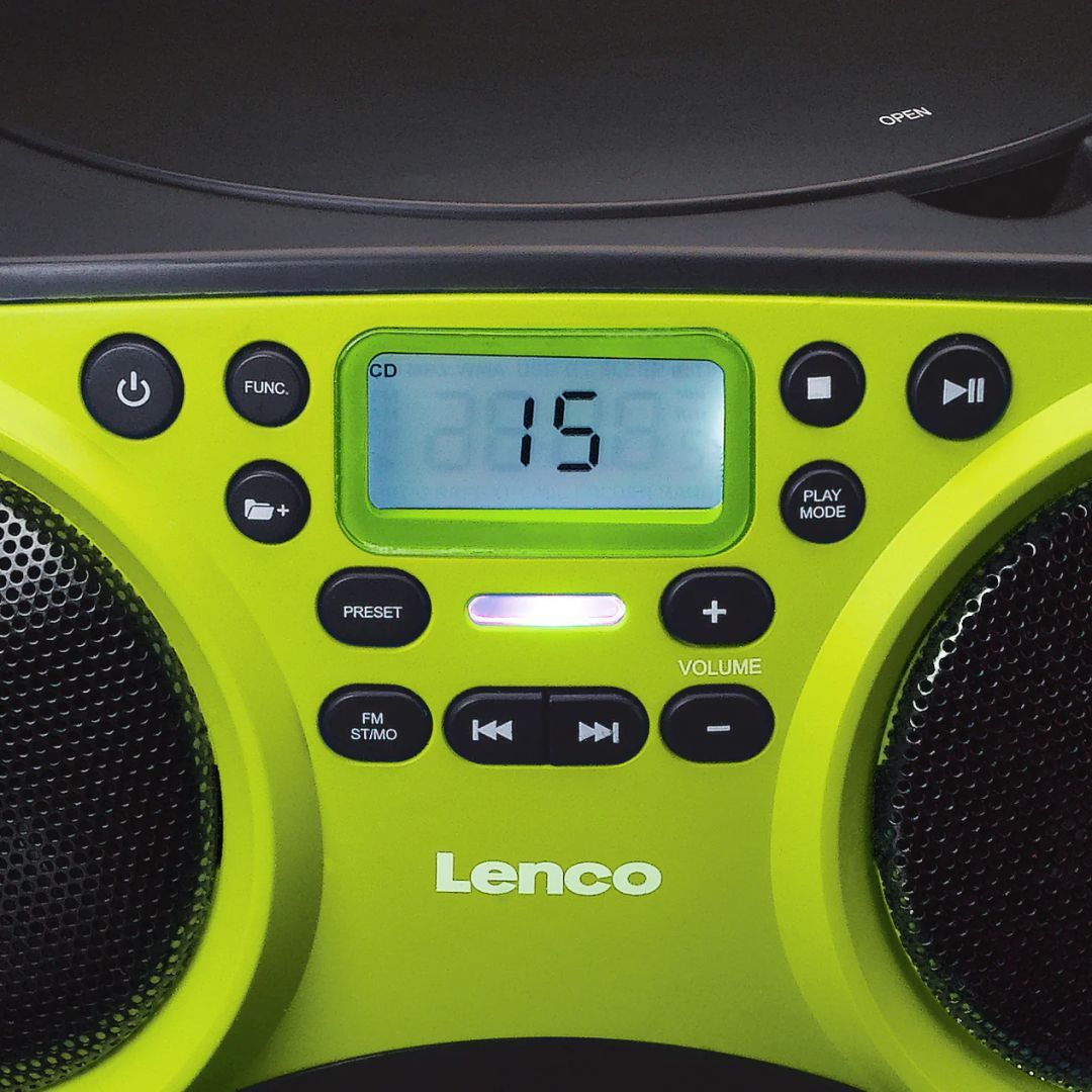 Lenco SCD-200LM radio CD player with MP3 and USB function Lime