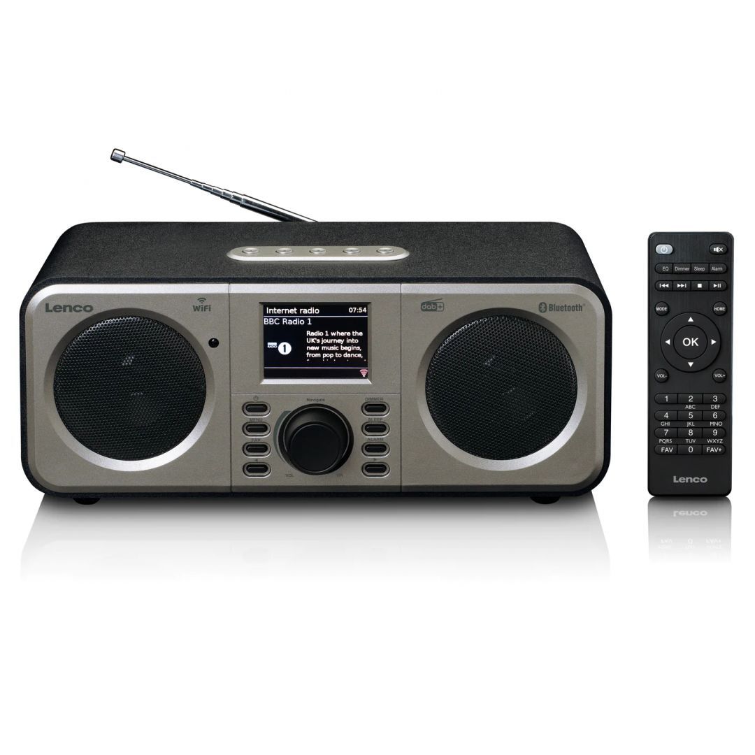 Lenco DIR-141 Internet Radio with DAB+, Bluetooth Black