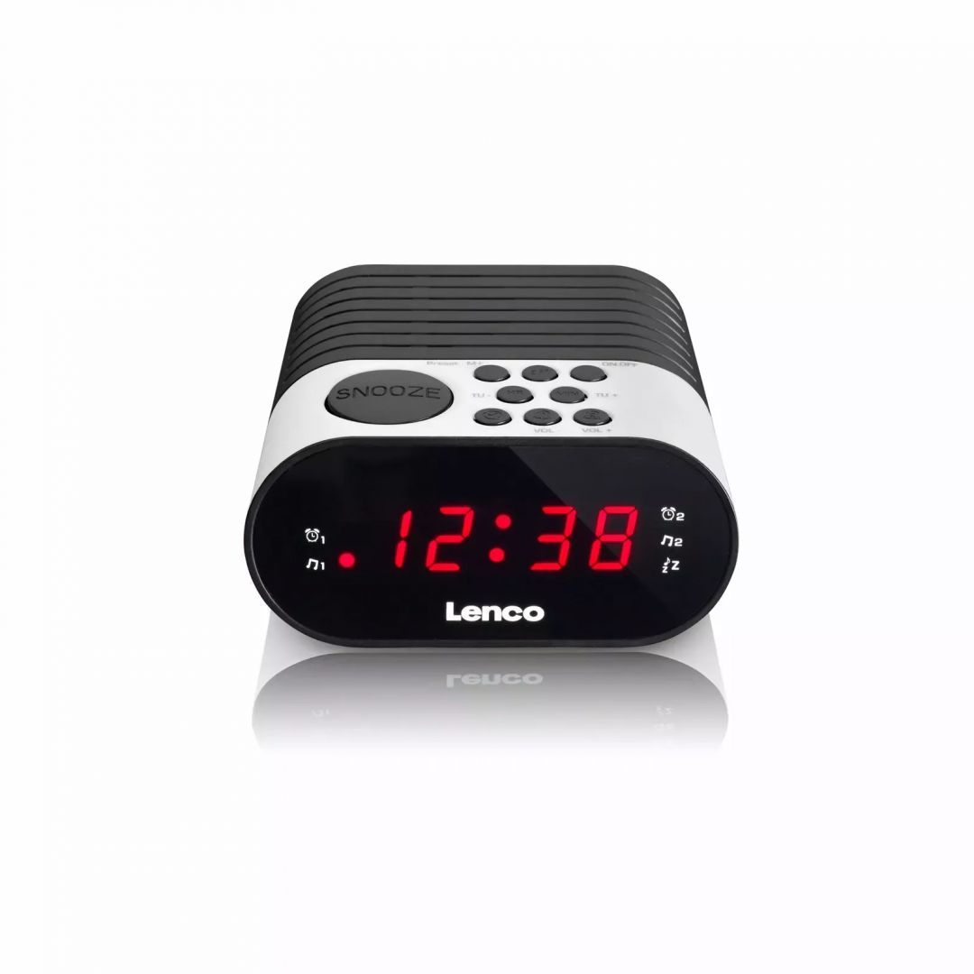 Lenco CR-07 FM Alarm Clock Radio White