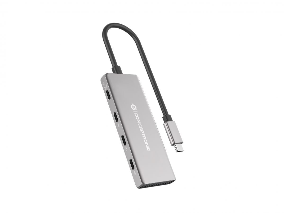 Conceptronic HUBBIES16G 4-Port USB3.2 Gen 2 Hub Grey