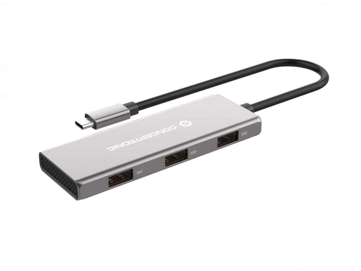 Conceptronic HUBBIES17G 7-Port USB3.2 Gen 2 Hub Grey