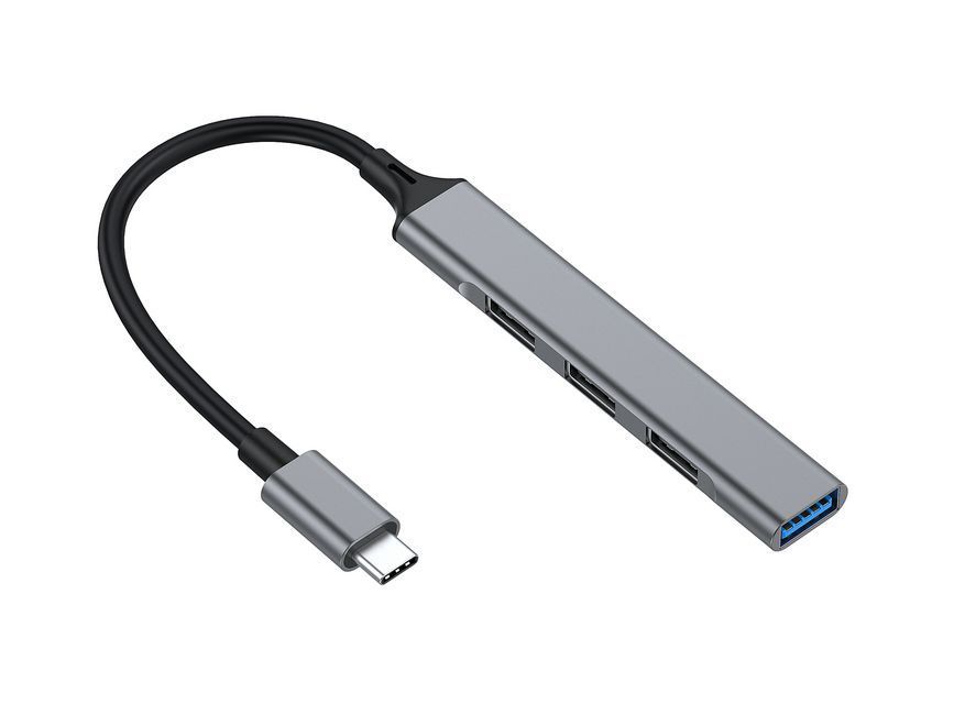 EQuip 4-Port USB 3.0/2.0 Hub USB-C Grey