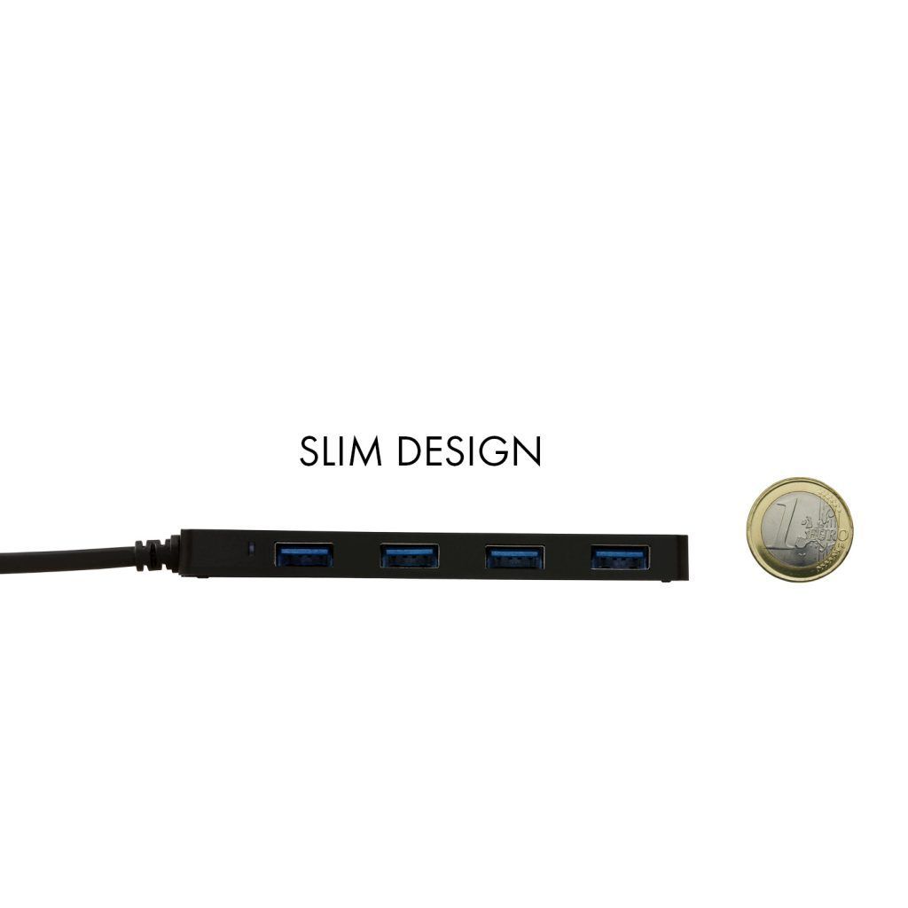 I-TEC 4-port USB-C Slim Passive Hub Black