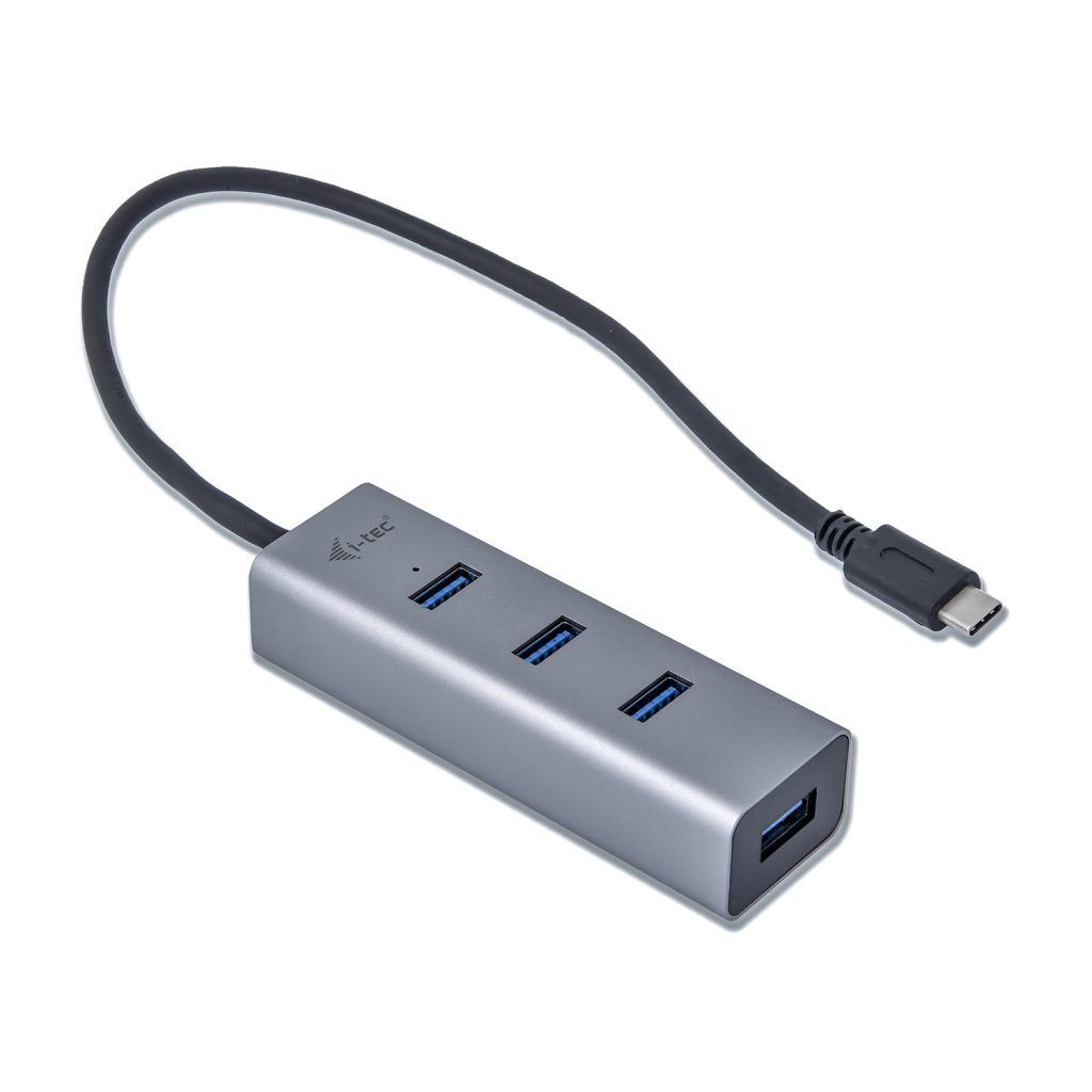 I-TEC 4-port USB-C 3.0 Metal Hub Grey