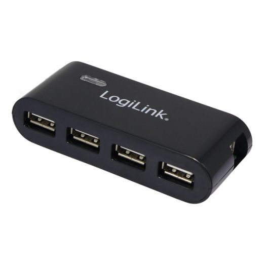 Logilink USB 2.0 Hub 4-port with Power Supply Black