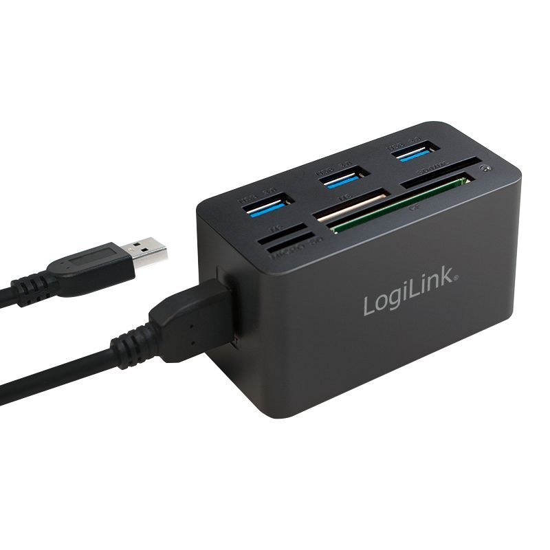 Logilink CR0042 USB 3.0 Hub with All-in-One Card Reader