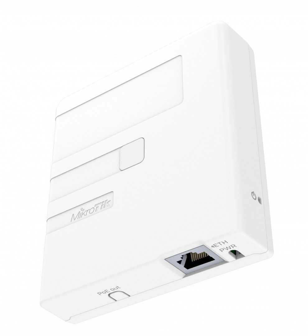 Mikrotik GPEN11 PoE injector that can be mounted on a wall White