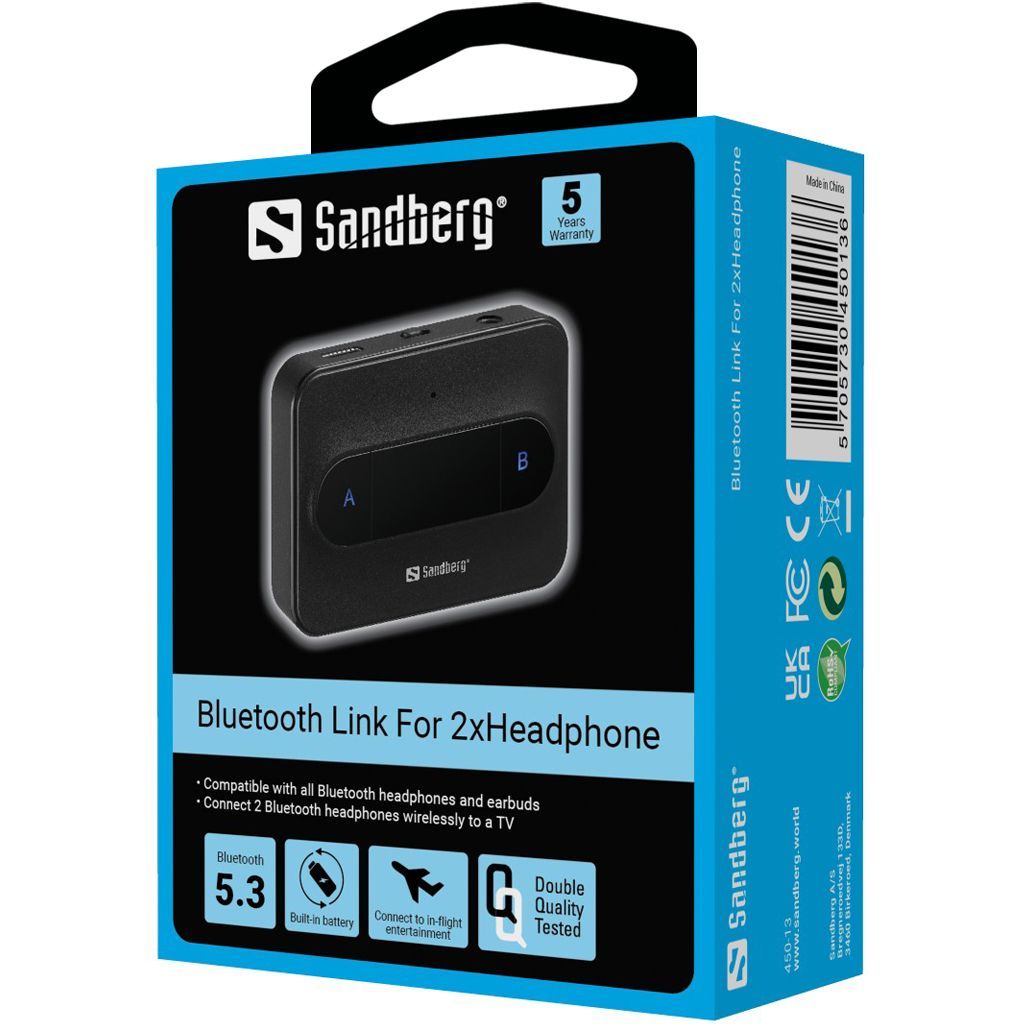 Sandberg Bluetooth Link For 2xHeadphone