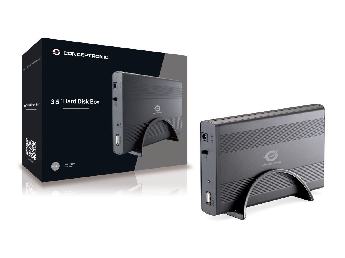 Conceptronic 3,5" USB 2.0 SATAIII HDD Enclosure Black