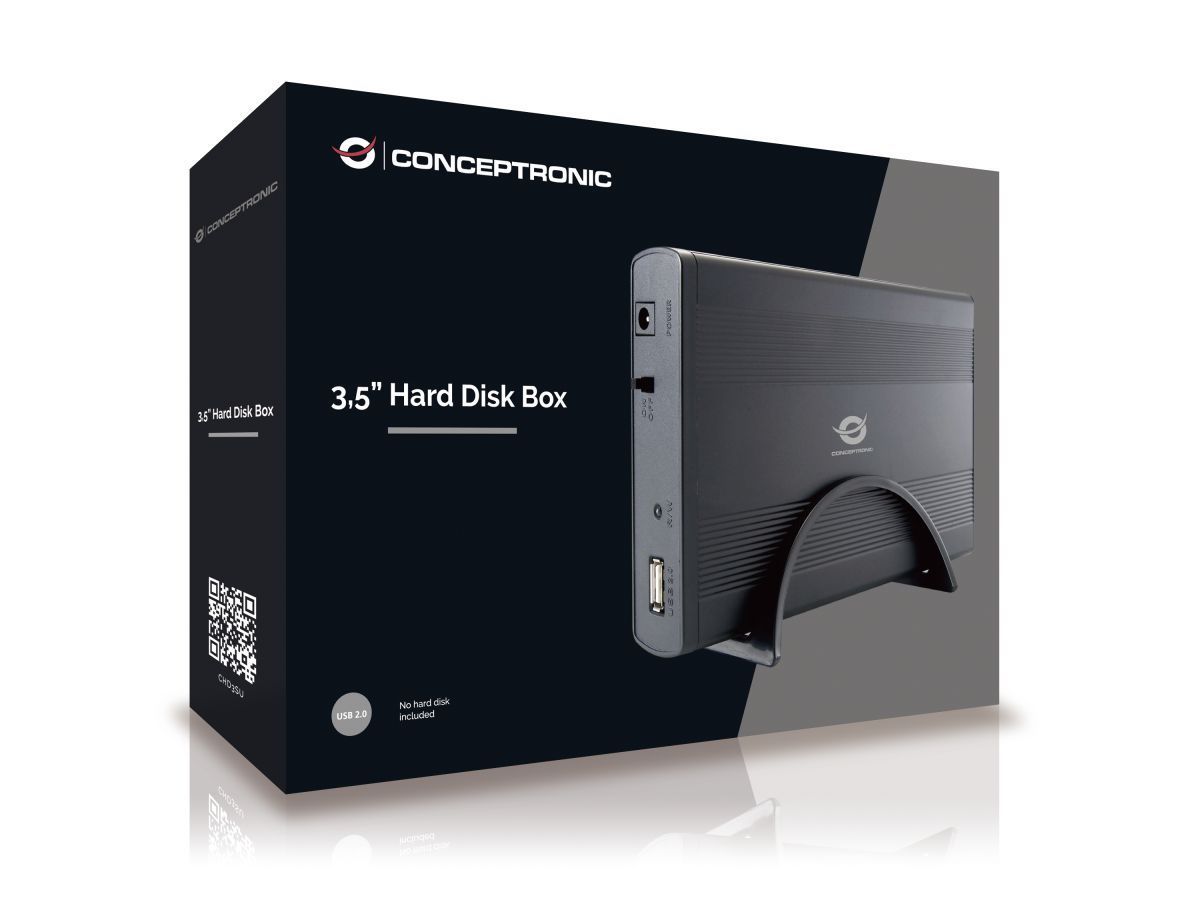 Conceptronic 3,5" USB 2.0 SATAIII HDD Enclosure Black