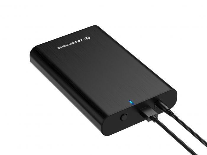 Conceptronic 2,5"/3,5" USB 3.0 SATA HDD/SSD Enclosure Black