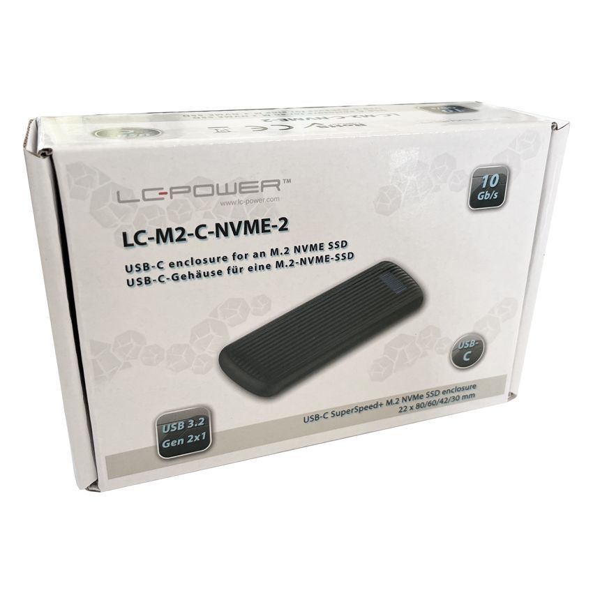 LC Power LC-M2-C-NVME-2 M.2 NVMe SSD Enclosure Black