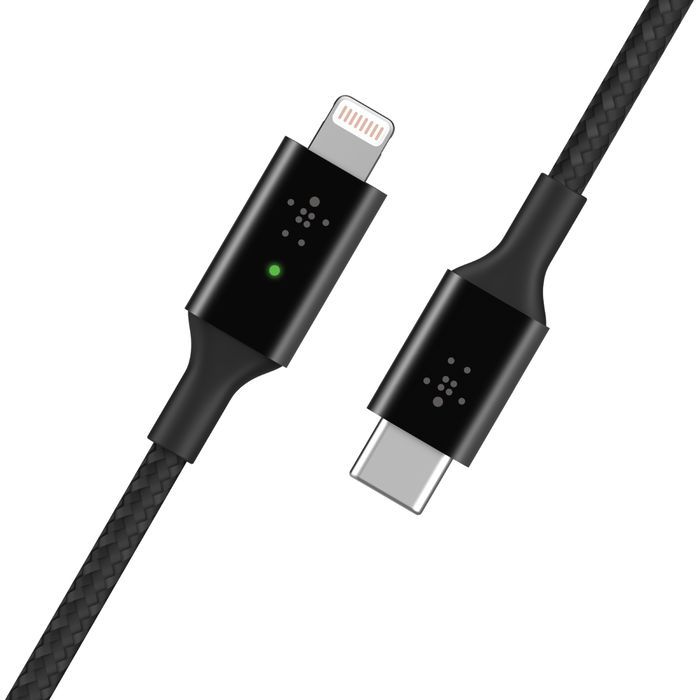Belkin USB-C to Lightning male/male cable 1,2m Black