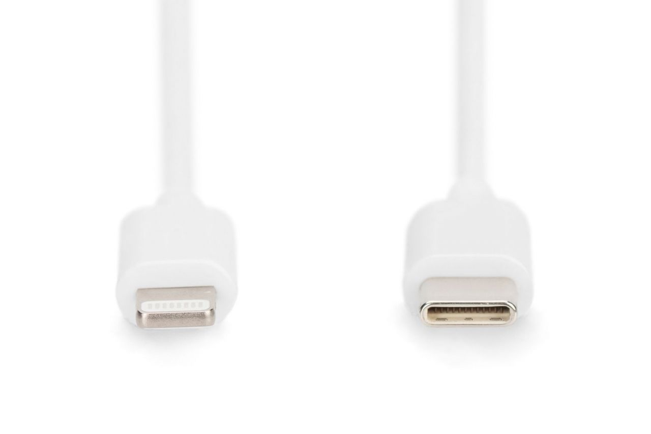 Digitus Data / Charger Cable USB-C - Lightning MFI 2m White