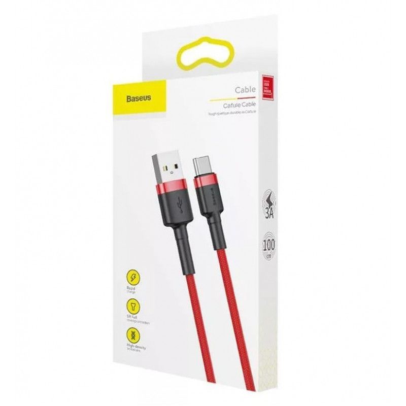 Baseus Cafule 3A USB-USB-C Cable 1m Red