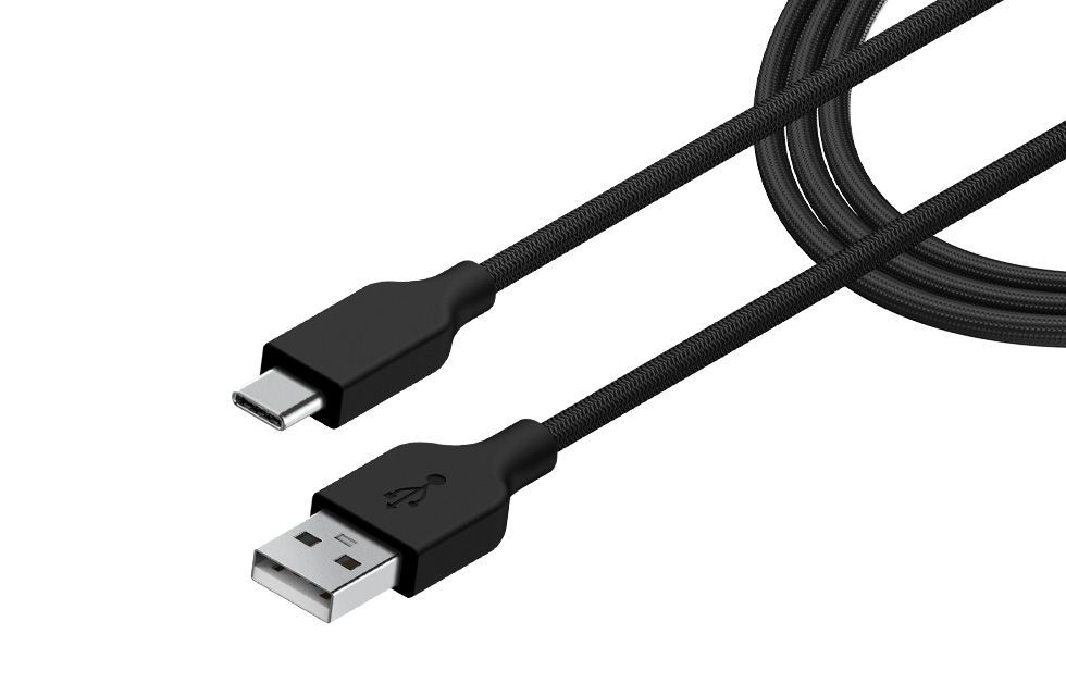 Genius ACC-A2CC-3A USB-A to USB-C 3A QC3.0 charging cable & data 1m Black