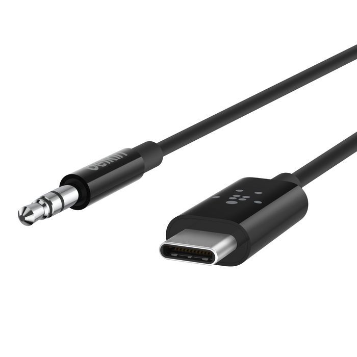Belkin RockStar 3.5mm Audio Cable with USB-C Connector 1,8m Black