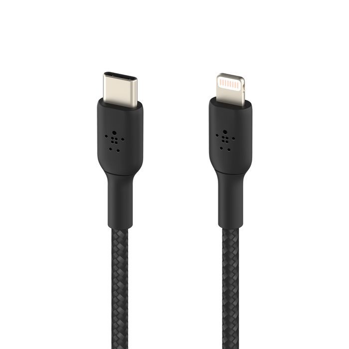 Belkin Braided USB-C to Lightning Cable 2m Black