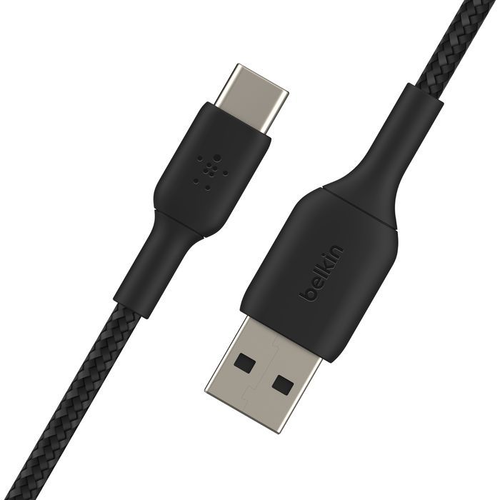 Belkin Braided USB-C to USB-A Cable 2m Black