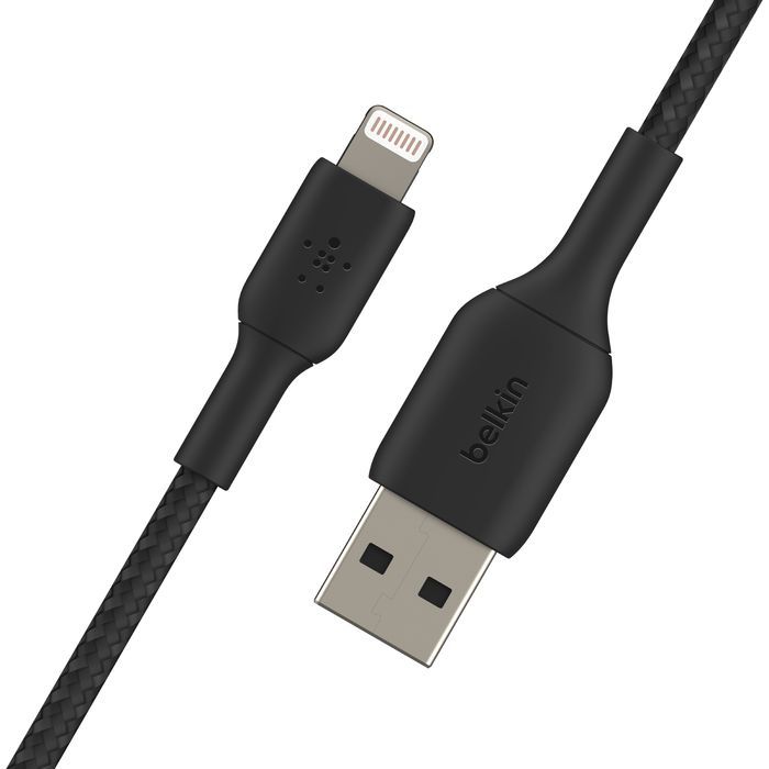 Belkin Braided Lightning to USB-A Cable 2m Black