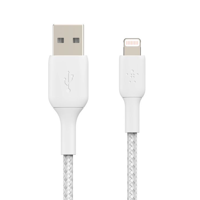 Belkin Braided Lightning to USB-A Cable 1m White