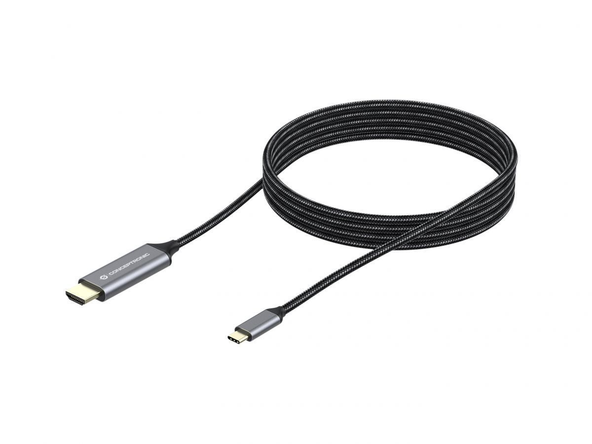 Conceptronic ABBY10G USB-C to HDMI Male to Male 4K60Hz cable 2m Black
