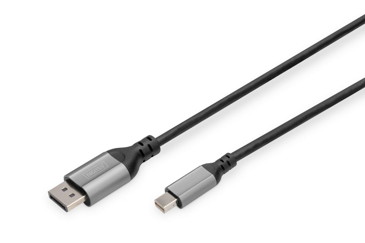 Digitus 8K DisplayPort Adapter Cable, Mini DP to DP 1m Black