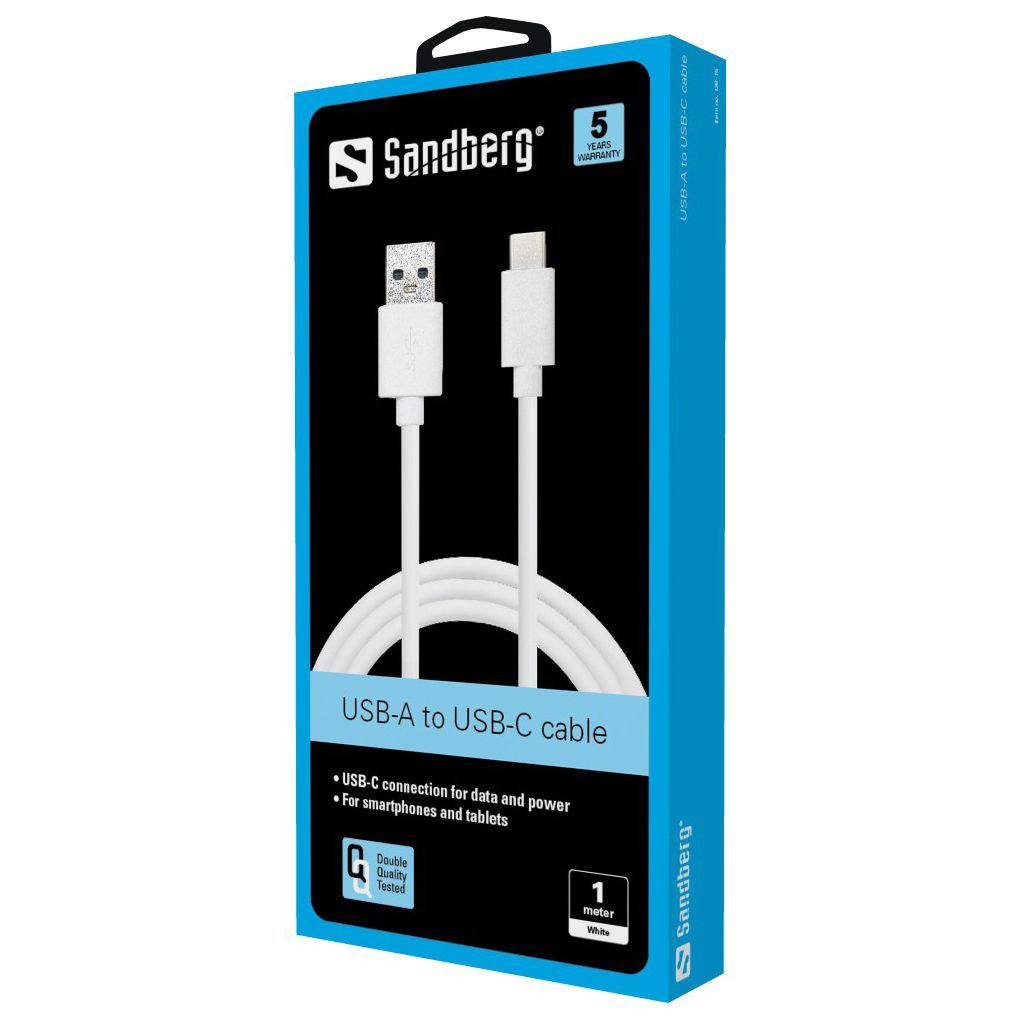 Sandberg USB-C 3.1 > USB-A 3.0 1m White