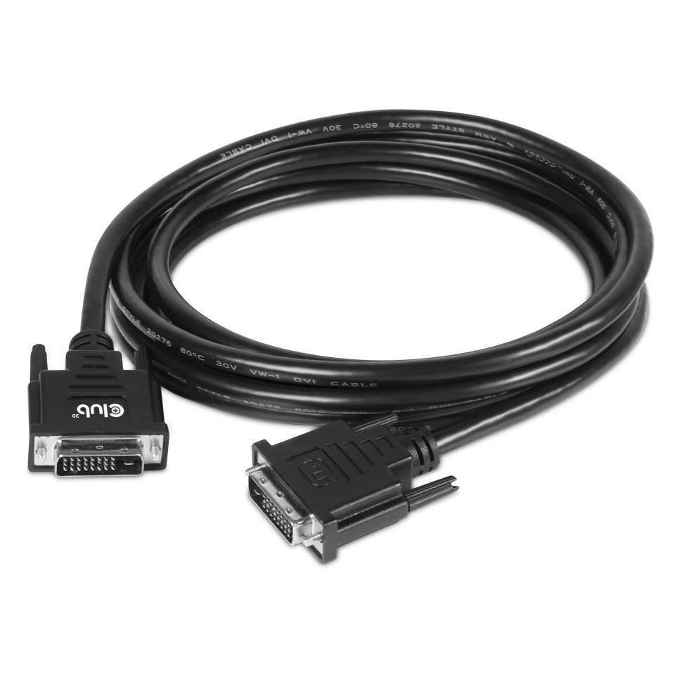 Club3D DVI-D (Dual Link) Bidirectional cable 3m Black