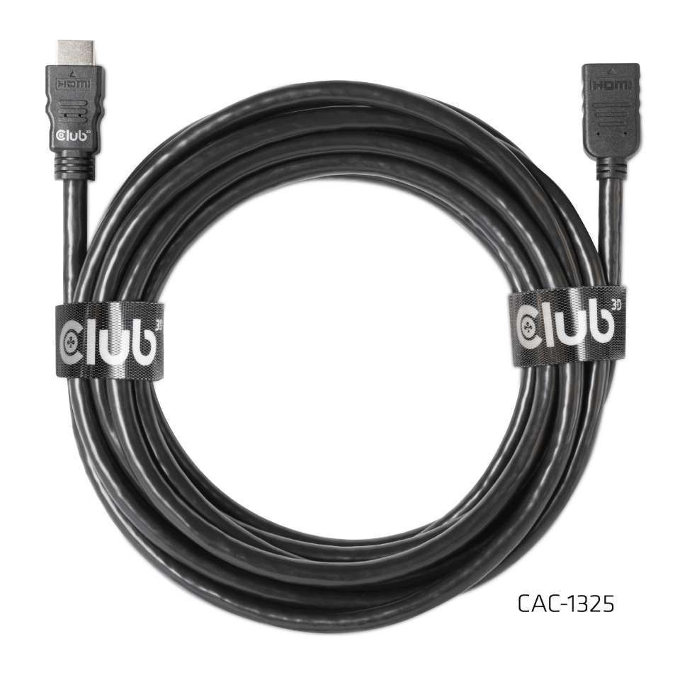Club3D High Speed HDMI Extension Cable 4K60Hz M/F 5m Black