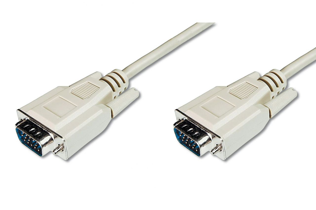 Assmann VGA Monitor connection cable, HD15 1,8m Beige
