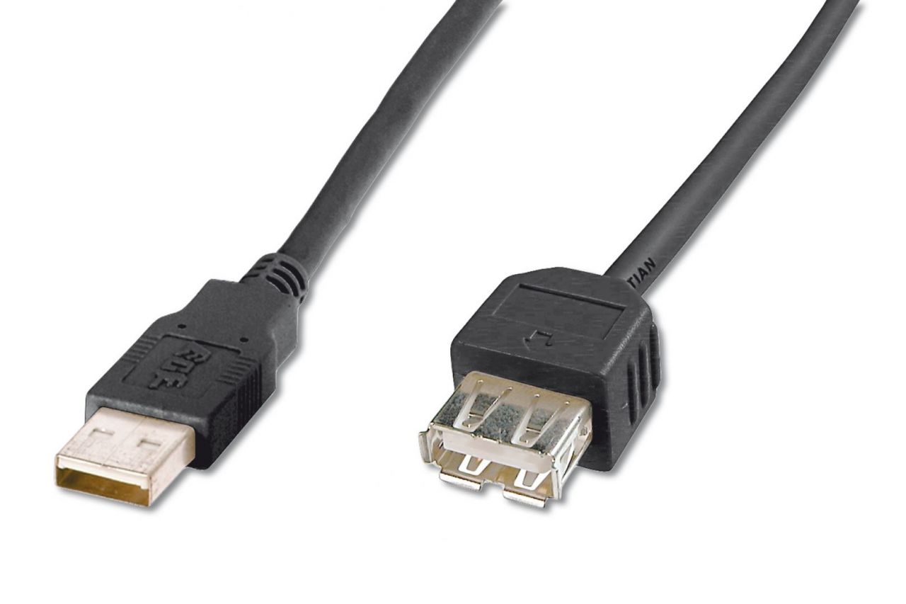 Assmann USB extension cable, type A 3m Black