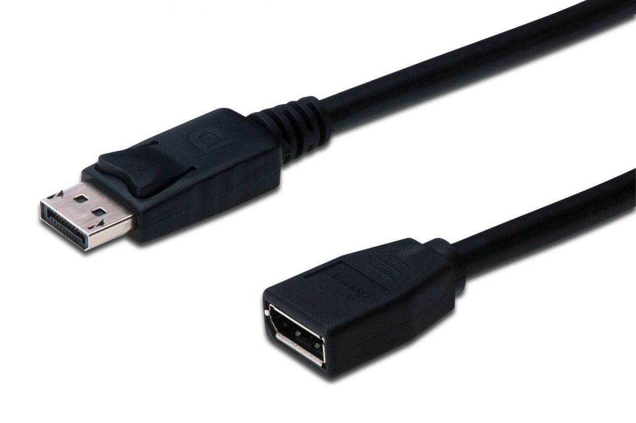 Assmann DisplayPort extension cable, DP 2m Black