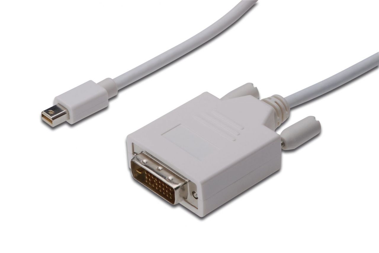 Assmann DisplayPort adapter cable, mini DP - DVI-D (Dual Link) (24+1) 2m White