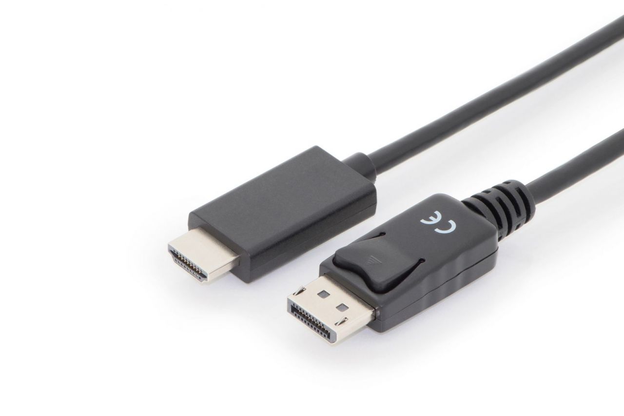Assmann DisplayPort adapter cable, DP - HDMI type A 1m Black