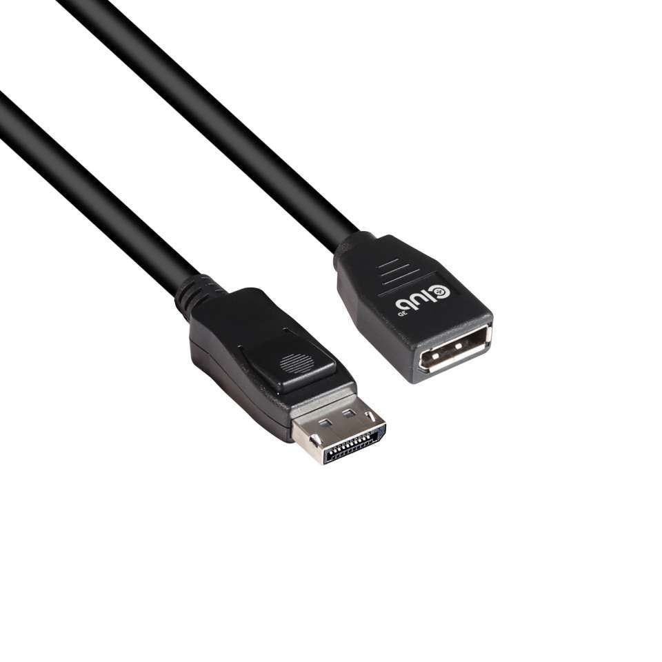 Club3D DisplayPort 1.4 HBR3 Extension Cable 8K60Hz 2m Black