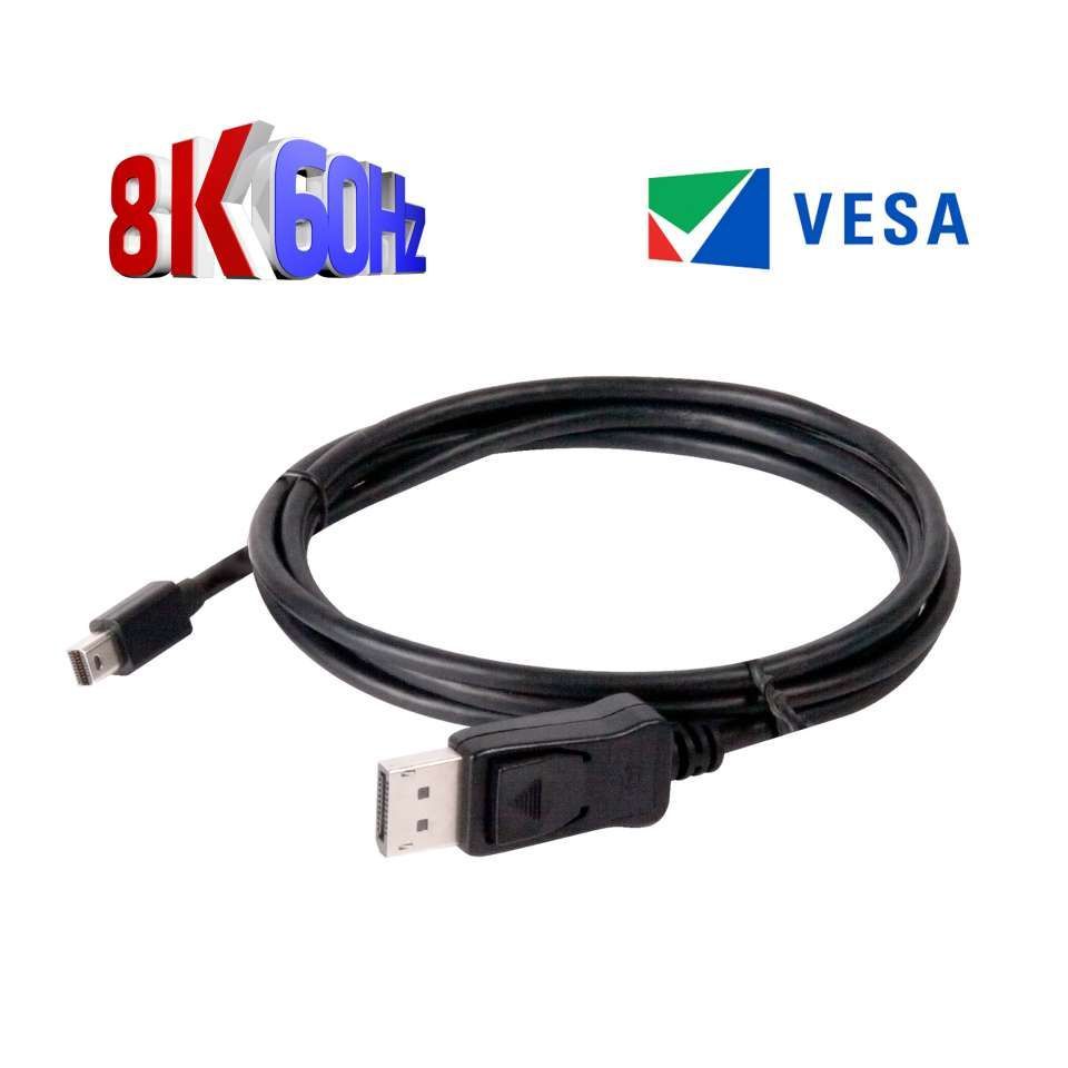 Club3D MiniDisplayPort to DisplayPort 1.4 HBR3 Cable M/M 2m