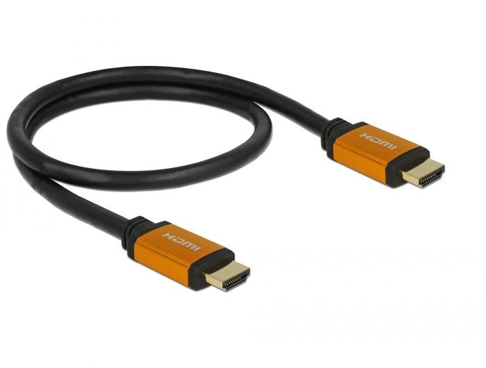 DeLock Ultra High Speed HDMI Cable 48 Gbps 8K 60 Hz 0,5m Black