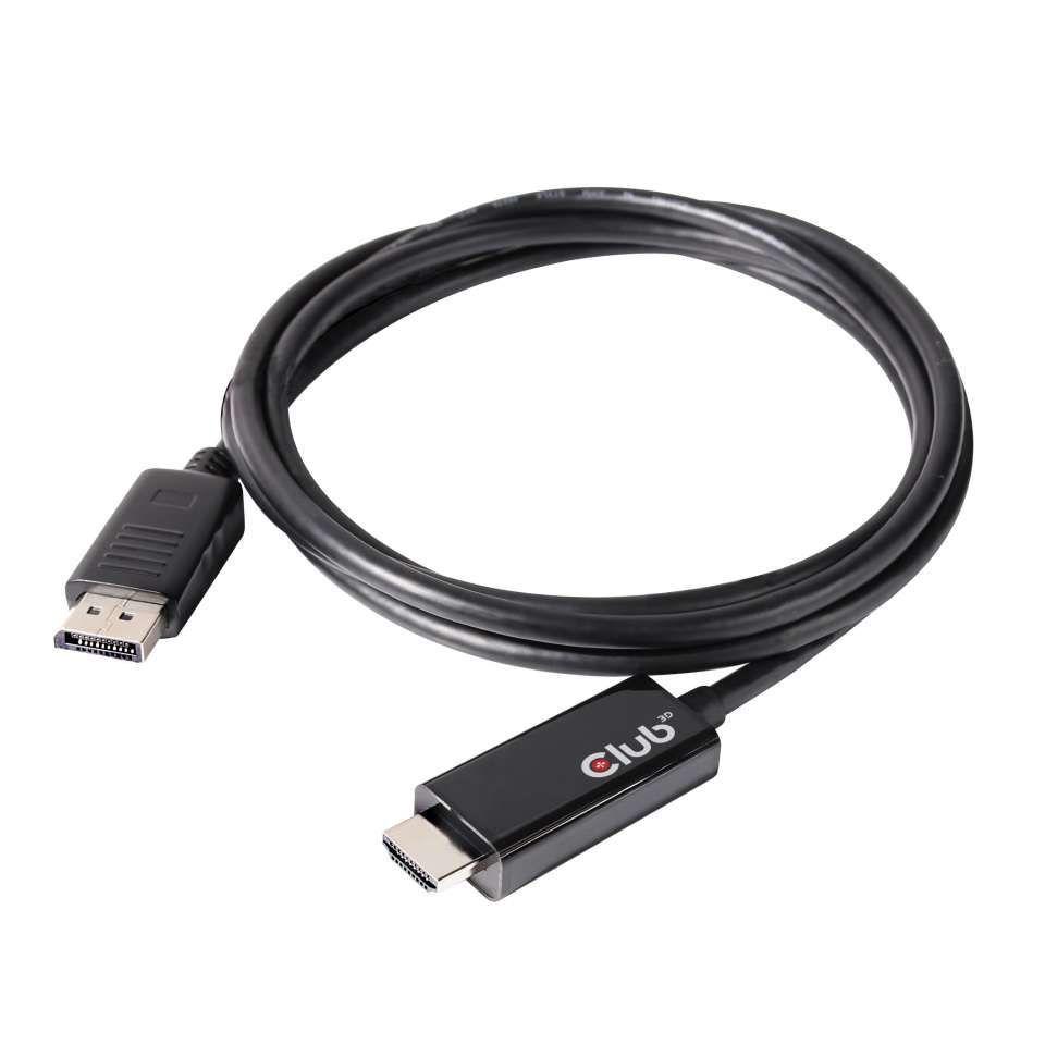 Club3D DisplayPort 1.4 to HDMI 2.0b HRD Active cable 2m Black