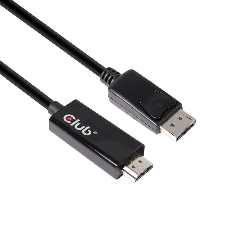 Club3D DisplayPort 1.4 to HDMI 2.0b HRD Active cable 2m Black