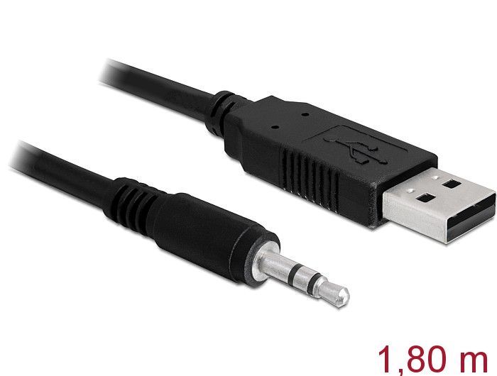 DeLock Converter USB 2.0 Type-A male to Serial TTL 3.5mm 3pin stereo jack 1,8m (5V)