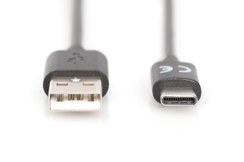 Assmann USB Type-C connection cable type C to A M/M 1,8m Black